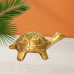 Brass Turtle Zig Zag | Home Decor | Religious Item | crooked Turtle |