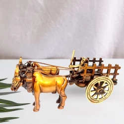 Brass Bullock Cart - 02 | Art of Brass | Showpiece | Home Decor | related To Village |