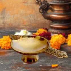 Brass Diya - 01 | Golden Glow | Brass Jyoti | Shining Deepam | Glowing Aarti | Glowing Aarti