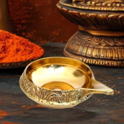 Brass Diya - 06 | Shining Deepam | Glowing Aarti | Brass Jyoti | Make for religious | Brass Shanti Deep|