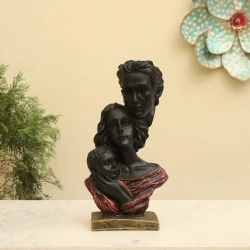 Polyresin Standing Cute Family/2 Statue for Living Room