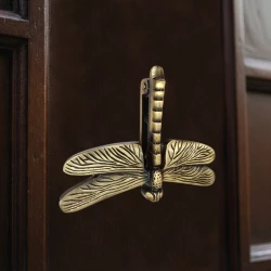 4" Butterfly Brass Door Knocker DK-013 | Antique Finish Door Knocker | Flutter Brass Knocker | Solid Brass Butterfly Knocker |