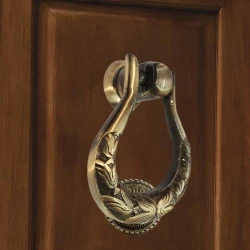 4" Noori Brass Door Knocker DK-016 | Brass door knockers | Antique brass door knockers | Traditional brass door knockers