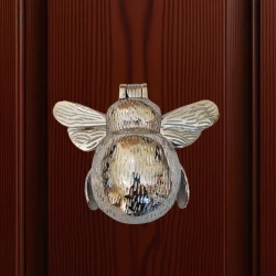 3" C-Bug Brass Door Knocker DK-014 | Chrome C-Bug Door Knocker | Ring door knockers | Solid brass door knockers
