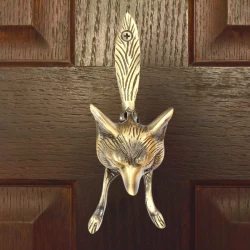 5" Brass Fox Door Knocker DK-011 | Fox Antique Door knocker | Fox vintage Door Knocker |