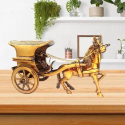 Brass Horse Cart - 05 | Gleaming Gig | Shiny Horse cart | Brass Glow Horse cart |