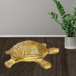 Brass Turtle Plate | Flat Turtle | Art of Brass | Symbol of lock | Religious Item |