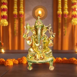 Brass Ganesh Ji - 02 | Golden Vighnaharta | Siddhivinayak | Vinayak Blessings | Brass Idol