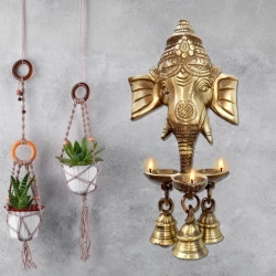 Brass Ganesh ji Diya and Deepam | Wall Decor | Beautiful Deepak | Relate To Religious | Ray of light