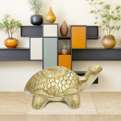 Brass Turtle Round Flower | Brass Art | Home Decor | Religious showpiece | symbol of money |