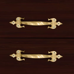 6" 2 Piece Brass Trishul Handle CH-32 | Brass Cabinet Handle | Brass Antique Handle | Brass Antique Drawer Handle | Brass Antique Window Handle