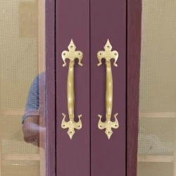 7" 2 Piece Brass Trishul Handle CH-32 | Brass Cabinet Handle | Brass Antique Handle | Brass Antique Drawer Handle | Brass Antique Window Handle