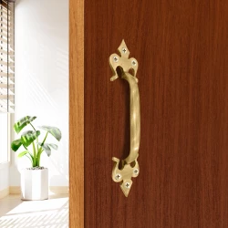9" 2 Piece Brass Trishul Pull Handle PH-001 | Brass Antique Pull Handle | Door Pull Handle | Brass Heavy Duty Door Handle