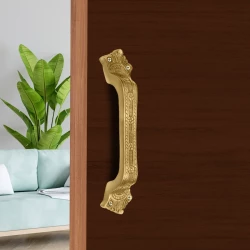 10" Brass Pull Handle PH-009 | Brass Antique Pull Handle | Door Pull Handle | Brass Heavy Duty Door Handle