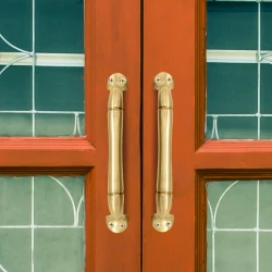 7" 2 Piece Brass Pull Handle PH-006 | Brass Antique Pull Handle | Door Pull Handle | Brass Heavy Duty Door Handle