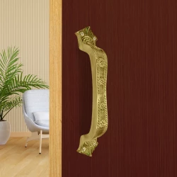 12" Brass Pull Handle PH-008 | Brass Antique Pull Handle | Door Pull Handle | Brass Heavy Duty Door Handle