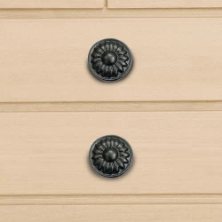 30mm Cast Iron Knobs CIK-002 | Cast Iron knob Z- Black Powder Coating Finish | Iron Cabnite Knobs| Iron Drawer Knobs |