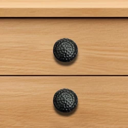 25mm Cast Iron Knobs CIK-009 | Cast Iron knob Z- Black Powder Coating Finish | Iron Cabnite Knobs| Iron Drawer Knobs | Product type: Physical