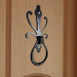 28cm Cast Iron Door Knocker CIDK-03 | Black Powder Coating Iron Door Knocker | Full Black Butterfly Iron Door Knocker