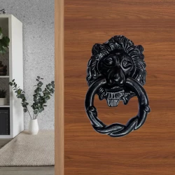 14cm Cast Iron Door Knocker CIDK-04 | Black Powder Coating Iron Door Knocker | Full Black Butterfly Iron Door Knocker