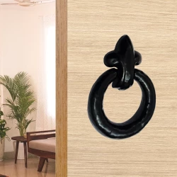 13cm Cast Iron Door Knocker CIDK-09 | Black Powder Coating Iron Door Knocker | Full Black Butterfly Iron Door Knocke