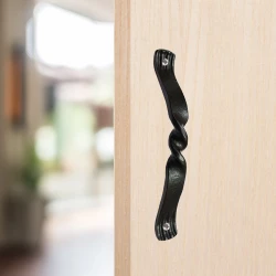 9" Cast Iron Pull Handle CIPH-004 | Black Powder Coating | Door Pull Handle | Pull Handle For Home & Kitchen Interior