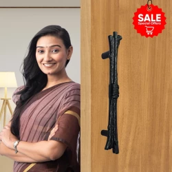 8" Cast Iron Pull Handle CIPH-005 | Black Powder Coating | Door Pull Handle | Pull Handle For Home & Kitchen Interior