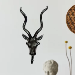 26cm Cast Iron Hook CIHK-001 | Cast Iron Cloth Hanging Hook | Cast Iron Black Powder Coating Clothing Hook |