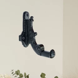 11cm Cast Iron Hook CIHK-002 | Cast Iron Cloth Hanging Hook | Cast Iron Black Powder Coating Clothing Hook |