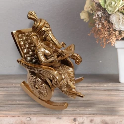 Brass Chair Ganesha Idol BCG-001 |Rose Gold Finish | Ganpati Idol | Brass Lord Ganesha | Ganpati for Pooja | Bhagawan Ganesha | Ganesh Idol for Home | Ganesh Chaturthi Decoration Items (ACBCG001)