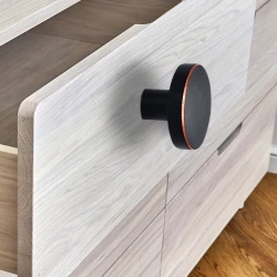 32mm 2 Piece Brass Knobs BK-005 | Brass Copper  Black Knobs | Brass Cabnite Knobs| Brass Drawer Knobs |