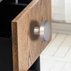 32mm 2 Piece Brass Knobs BK-007 | Brass Grey Knobs | Brass Cabnite Knobs| Brass Drawer Knobs |