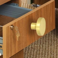 32mm 2 Piece Brass Knobs BK-008 | Brass Satin Matt Knobs | Brass Cabnite Knobs| Brass Drawer Knobs |