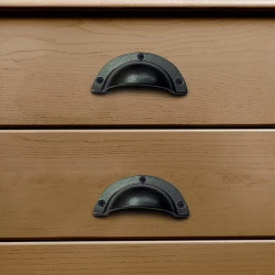 9.5" 4 Piece Cast Iron Cabinet Handle CIDPH-004 | Black Powder Coating |Drawer Cabinet Handle | Cabinet Handle For Kitchen / Drawer/Interior